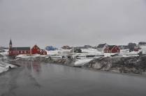 Passeando em dia nublado e gelado em Nuuk, capital da Groelândia